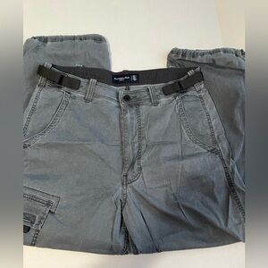 Abercrombie & Fitch Grey Utility Cargo Pants Size 32 x 30 Cotton Blend